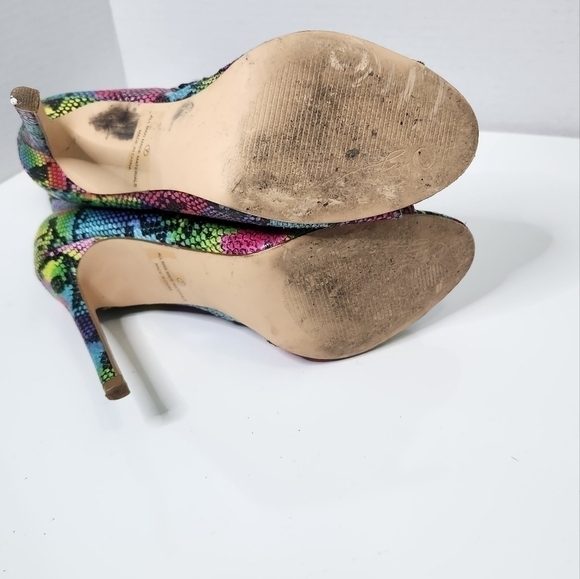 multicolor snake print bootie stiletto’s - Picture 4 of 5